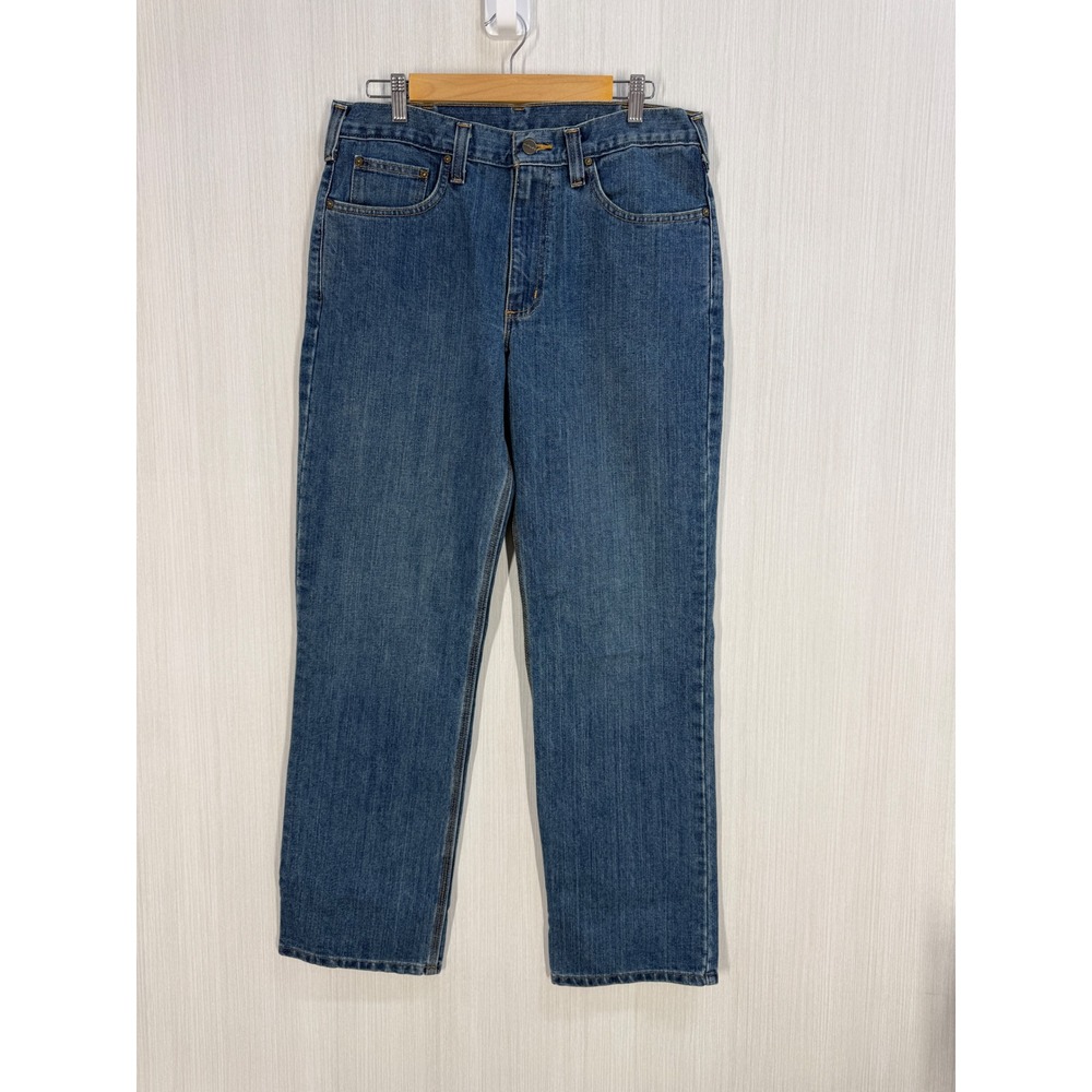 Carhartt Relaxed Fit Jeans Medium Wash Blue Denim BD1483-M Mens 33x32